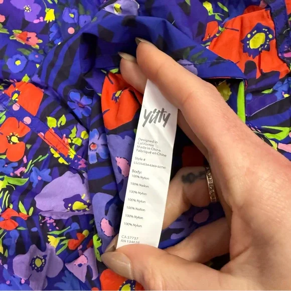 Yitty l NWT Fabletics Oversized Headliner Jacket Party Animal Bloom Plume 3X - Picture 9 of 10